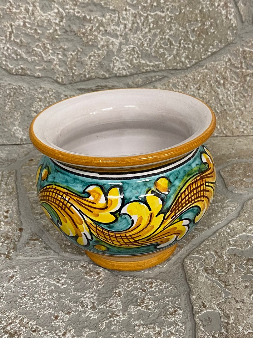 Portavaso ornato ceramica di Caltagirone, vari decori e misure